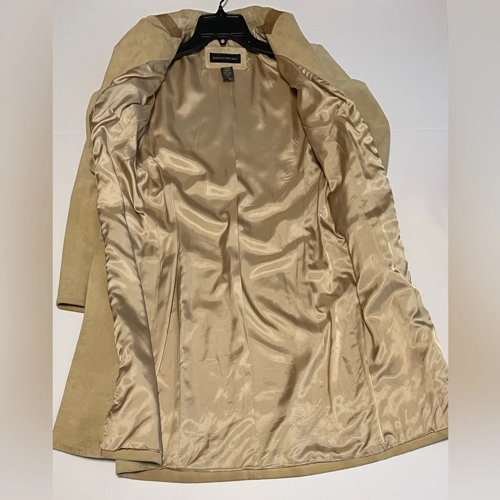 Banana Republic y2k double breasted suede car coat sz M
